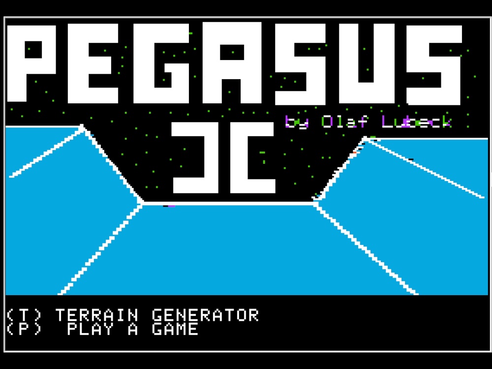 Title Screen of Pegasus II for Apple II